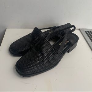 Woven vintage loafer sandals